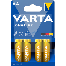 Piles alcalines AA Varta Longlife (blister de 4)