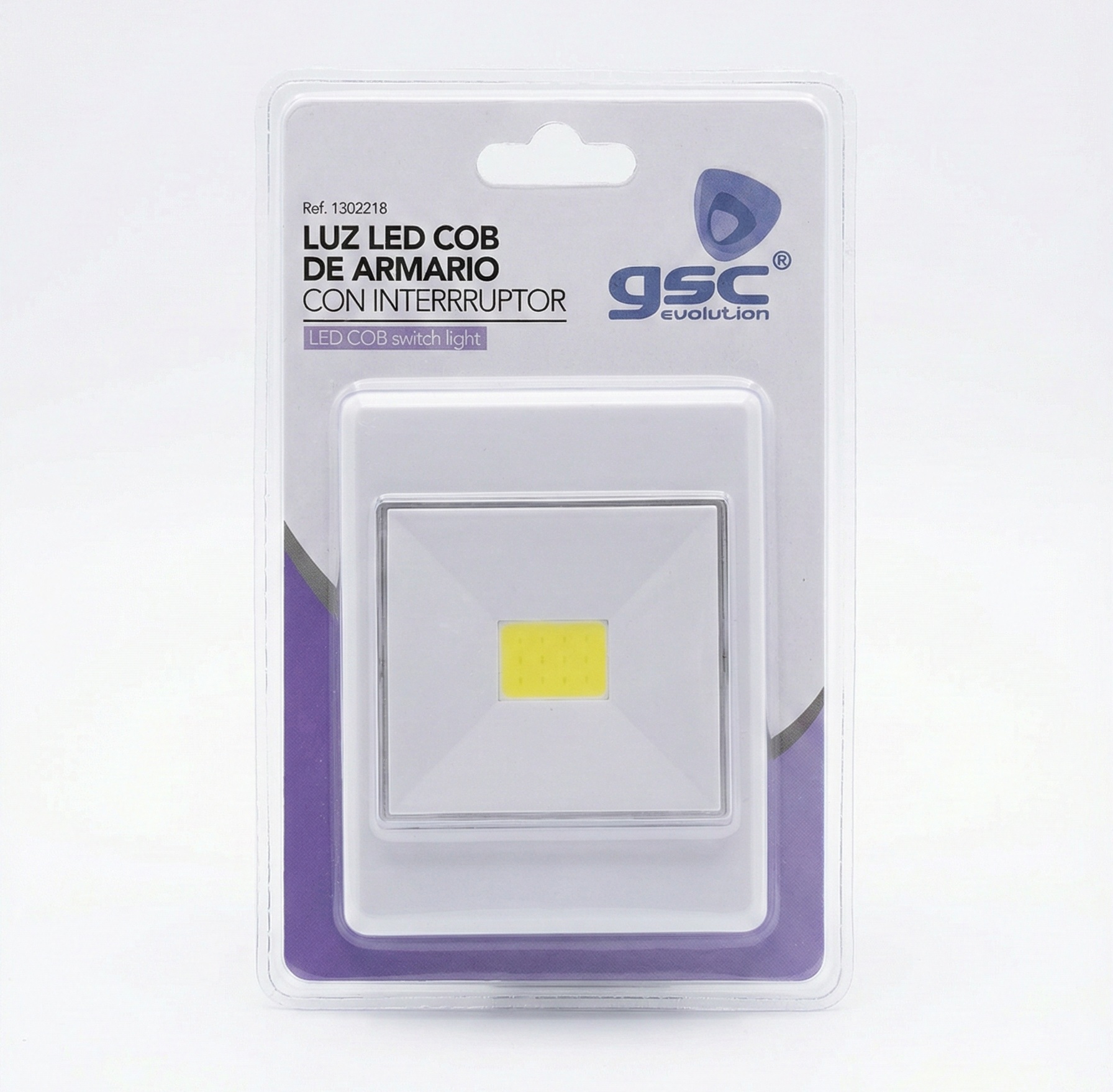 Lumière pour armoire LED COB avec interrupteur pour 3 piles AAA