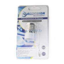 Allvision Adaptateur E27 vers E14 blanc
