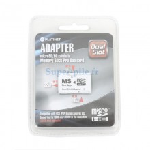 ADAPTATEUR MEMORY STICK PRO DUO VERS 2X MICRO SD