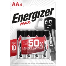 Blister de 4 piles AA Energizer Max