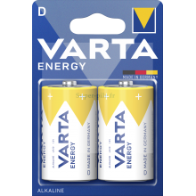Piles alcalines LR20 – D Varta Energy (blister de 2)