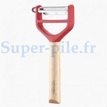 Eplucheur T-DUO bois rouge