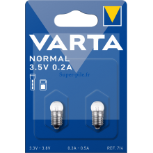 Blister de 2 ampoules Argon à vis 3,5V 0,2A